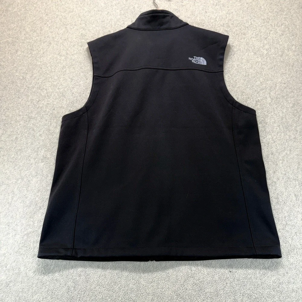 The North Face Mens Soft Shell Vest Black Fleece Full Zip Nintendo Embroidered L